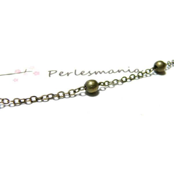 Chaîne Maillon Bille 3mm Bronze Vintage – Laiton