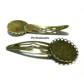 Supports de Barrette Clip 18mm Vague – Apprêt Bijoux pour Cabochon 20mm