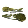 Supports de Barrette Clip 18mm Vague – Apprêt Bijoux pour Cabochon 20mm