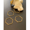 Pendentifs Connecteur Hexagone 16mm – Acier Inoxydable 304 Doré