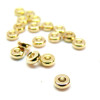 Perles Intercalaires Rondelles 4 par 1.2 mm – Acier Inoxydable 304 Doré à l’or fin 18K