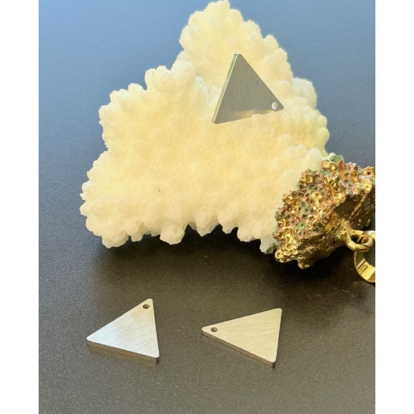 Pendentifs Triangle 15mm – Acier Inoxydable 304 Argenté