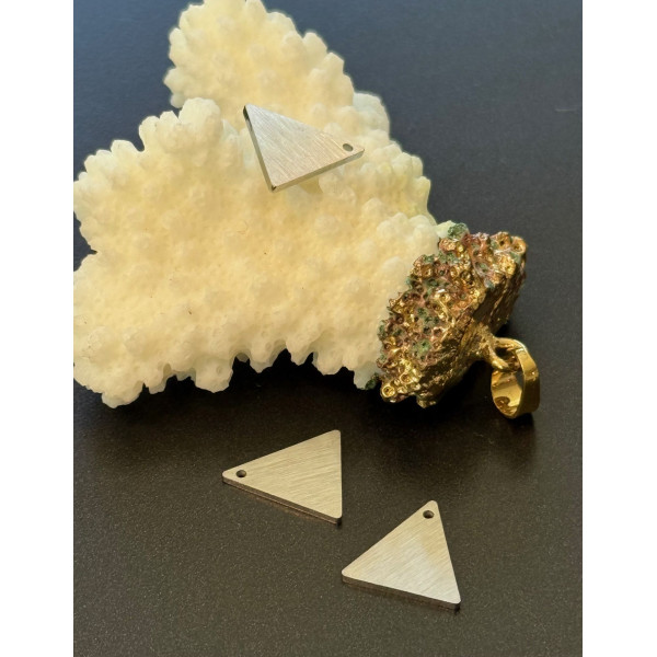 Pendentifs Triangle 15mm – Acier Inoxydable 304 Argenté