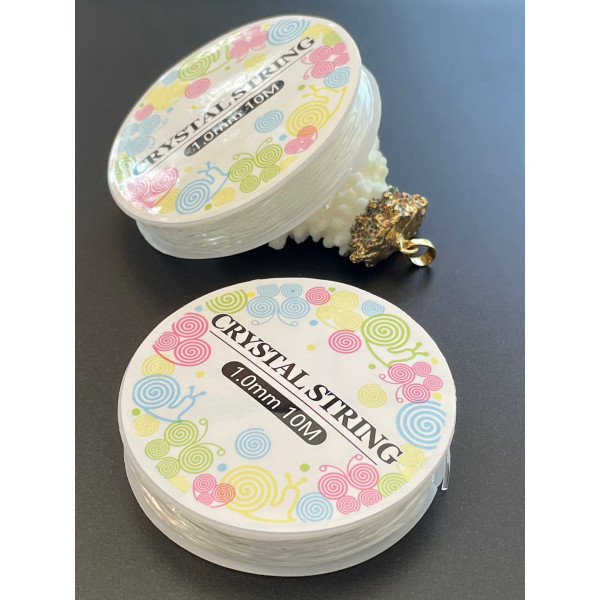 Bobines de Fil Élastique Cristal Translucide 1 mm – Environ 10 m