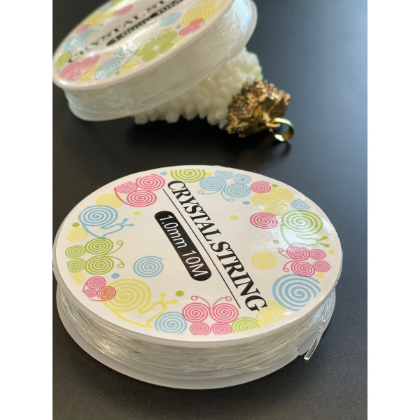 Bobines de Fil Élastique Cristal Translucide 1 mm – Environ 10 m