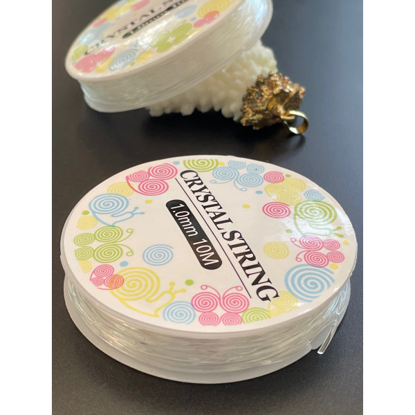 Bobines de Fil Élastique Cristal Translucide 1 mm – Environ 10 m