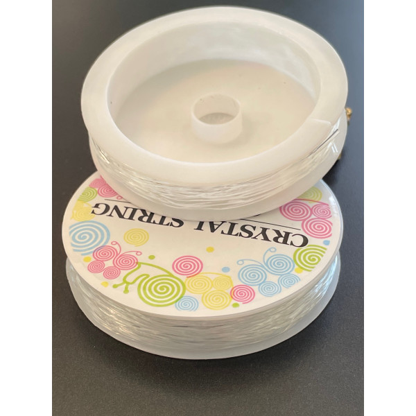 Bobines de Fil Élastique Cristal Translucide 0.8 mm – Environ 10 m