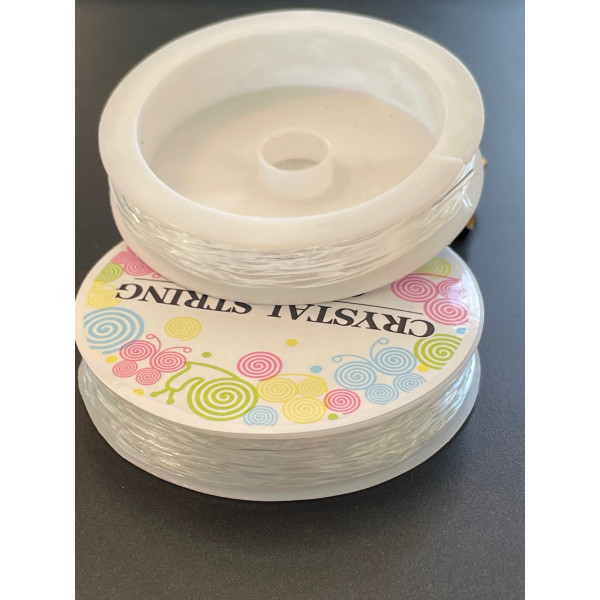 Bobines de Fil Élastique Cristal Translucide 0.8 mm – Environ 10 m