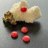 Cabochons Rond plat 10mm Imitation Rhodochrosite Corail NO 17