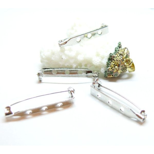 Supports de Broches Plateau 33mm – Métal finition Argent Platine