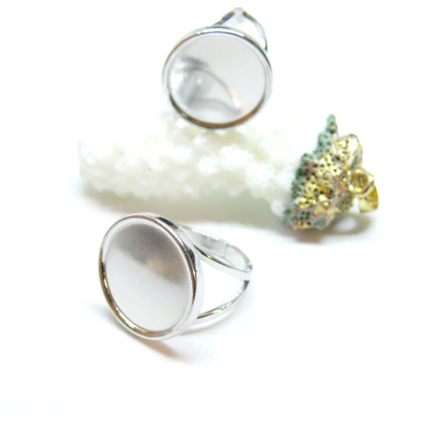 Support de Bague Anneau Double 16mm – Acier Inoxydable 304 Argenté