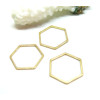 Pendentifs Connecteur Hexagone 16mm – Acier Inoxydable 304 Doré