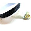 Bobines de Fil Élastique Cristal Noir 1 mm – Environ 10 m – Spécial Bijoux DIY