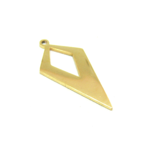 Pendentifs Géométrique Losange 20mm – Acier Inoxydable Doré