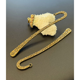 Marque-pages Sculptés Fleur – Métal Finition Bronze – Accessoire Bijou de Livre