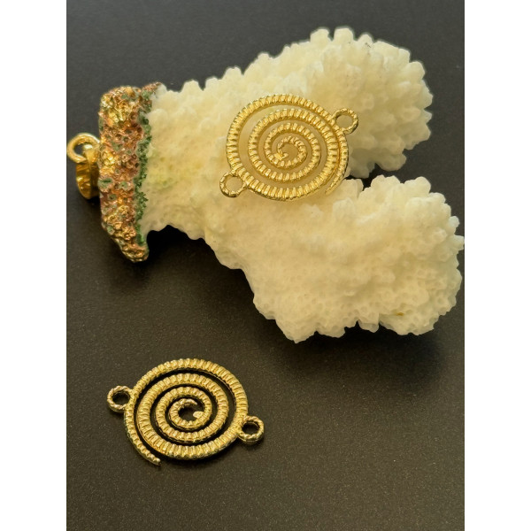 Connecteurs Spirale Torsadés 21 mm – Métal Finition Doré