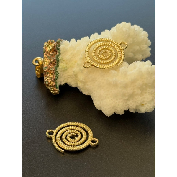 Connecteurs Spirale Torsadés 21 mm – Métal Finition Doré