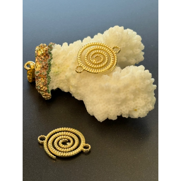 Connecteurs Spirale Torsadés 21 mm – Métal Finition Doré