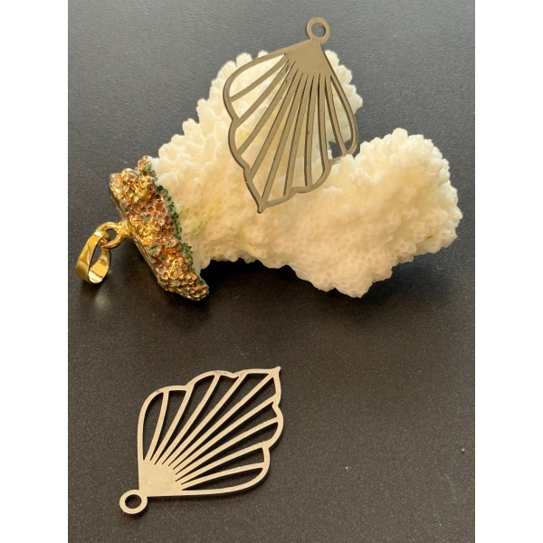 Pendentifs Forme Goutte Art Déco 35 mm – Acier Inoxydable 304 Argenté