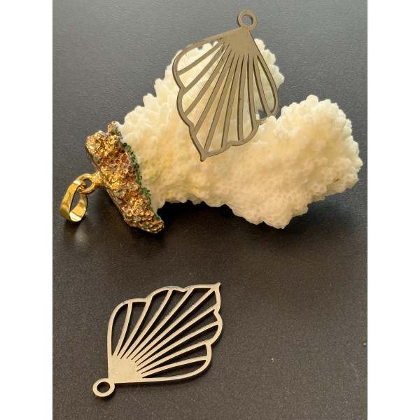 Pendentifs Forme Goutte Art Déco 35 mm – Acier Inoxydable 304 Argenté