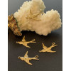 Estampes, Pendentifs Oiseaux 19,5 mm – Acier Inoxydable Doré à l’or fin 18K