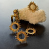 Boucles d’oreilles Soleil 18,5 mm avec anneau d’attache – Laiton Doré à l’or fin 18K