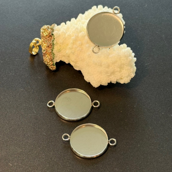 Supports de Pendentif Connecteur 10mm – Acier Inoxydable 304 Argenté
