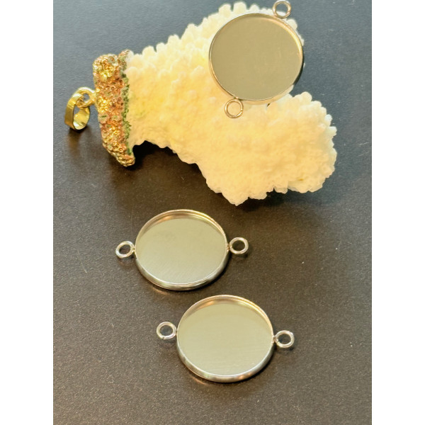 Supports Connecteurs 12 mm – Acier Inoxydable – Finition Argentée