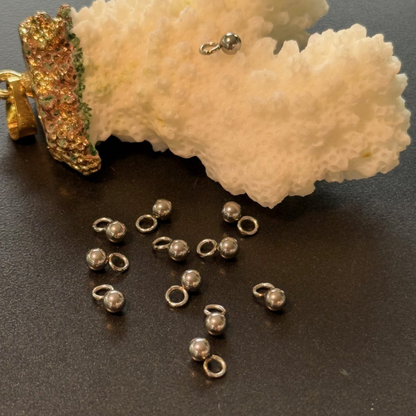 Pendentifs Bille 3 mm – Acier Inoxydable Argenté