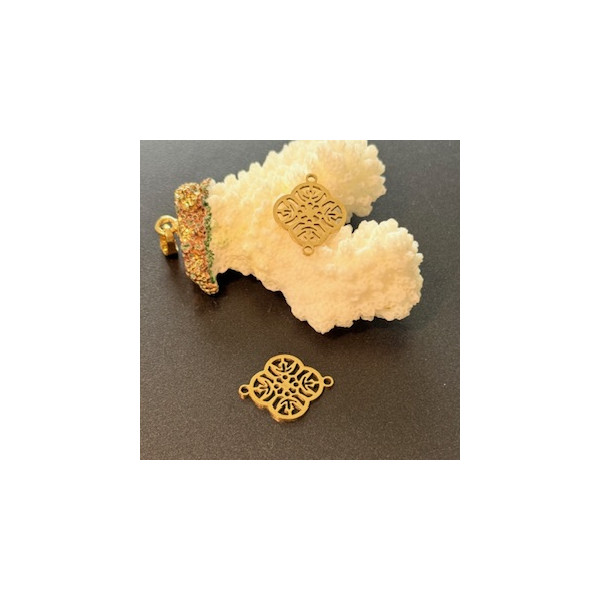 Connecteurs Arabesque 15 mm – Acier Inoxydable Doré