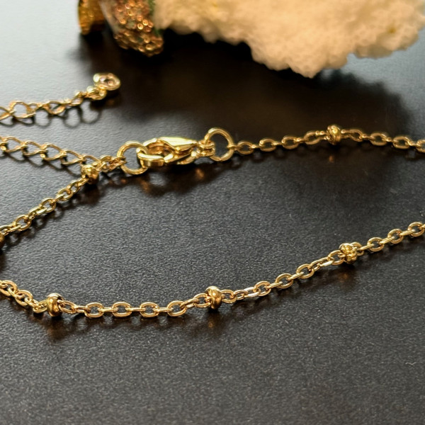 Bracelets Réglables 19 cm Maille 3 mm – Acier Inoxydable 304 Doré