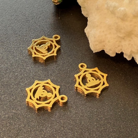 Pendentifs Yoga Healing, Bouddha 10 mm – Acier Inoxydable 304 Doré PVD