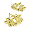 Pendentif Fleur de lotus 24mm – Acier Inoxydable Doré  18K, Placage Ionique