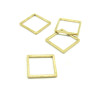 Pendentifs Connecteurs Carré 11.5mm – Acier Inoxydable 304 Doré