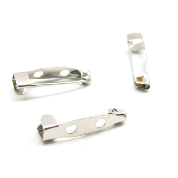 Supports de Broches Plateau 20mm – Métal finition Argent Platine