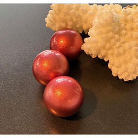 Perle Sonore 16 mm Rouge métallisé – Pour Création de Bola de Grossesse – REF 13