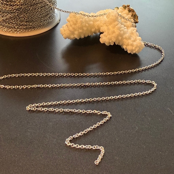 Chaîne maille 3x2 mm – Acier Inoxydable 304 finition Argenté