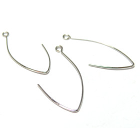 Boucles d'oreille Crochet 26 mm – Acier Inoxydable Argent Platine