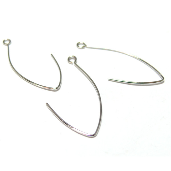 Boucles d'oreille Crochet 26 mm – Acier Inoxydable Argent Platine