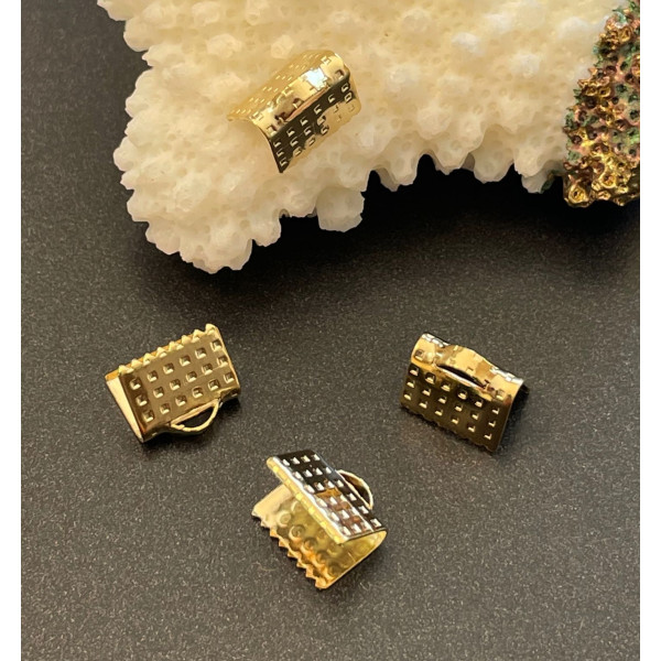 Serre-fils Griffes Attache Ruban 6.5mm – Acier Inoxydable 304 Doré à l'or fin 18K