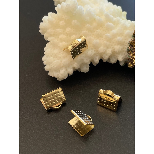 Serre-fils Griffes Attache Ruban 6.5mm – Acier Inoxydable 304 Doré à l'or fin 18K