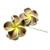 Fleurs Cabochons Marron Jaune 25mm – Fimo