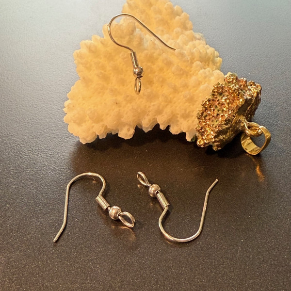 Boucles d'oreille Crochet Anneau transversal 20 mm – Acier Inoxydable 304 Argent Platine