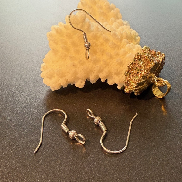 Boucles d'oreille Crochet Anneau transversal 20 mm – Acier Inoxydable 304 Argent Platine