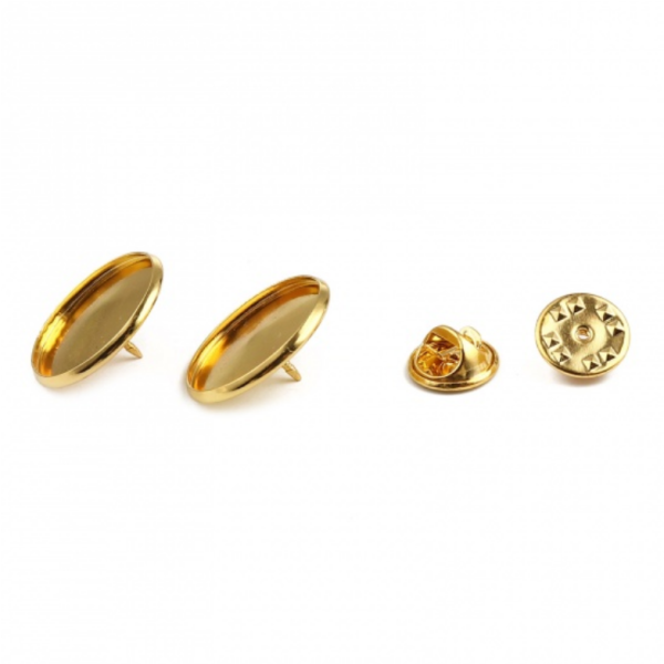 Supports de Broche PINS 16mm – Laiton  Doré à l'or fin 18K