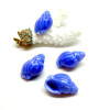 Perles Coquillage 20 x 13 mm – Céramique – Coloris Bleu