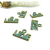 Pendentifs LOVE Patine Ancienne Métal Bronze