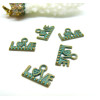 Pendentifs LOVE Patine Ancienne Métal Bronze