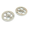 Pendentifs Fleur d'Hibiscus 15 mm – Acier Inoxydable 304 Argenté