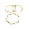 Pendentifs Connecteurs Hexagone 20mm – Acier Inoxydable 304 Doré